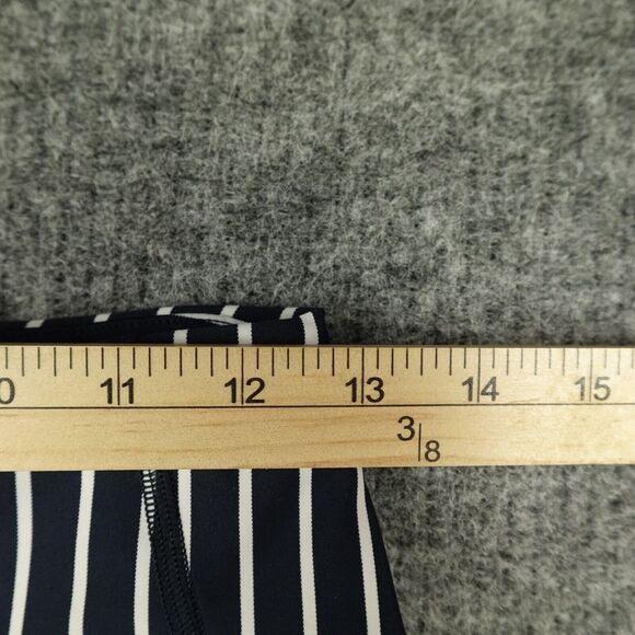 Athleta Leggings Womens Small‎ Blue Striped Contender 7/8 Tight Pockets Run Gym - Picture 8 of 9